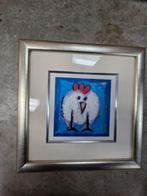 Zeefdruk van kip in lijst, Ophalen of Verzenden