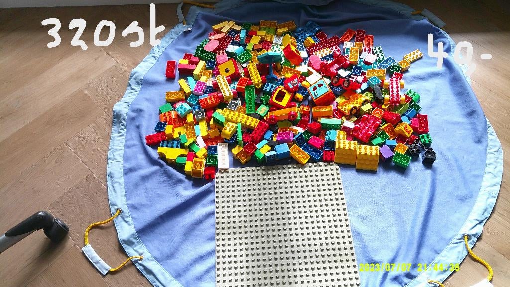 320 allerlei echte Duplo blokken + grote bouwplaat., Kinderen en Baby's, Speelgoed | Duplo en Lego, Ophalen of Verzenden, Zo goed als nieuw