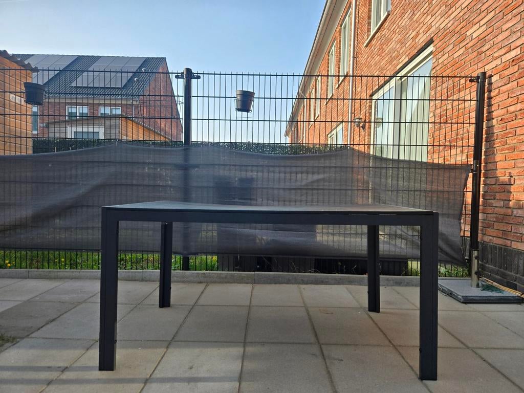 Jysk tuintafel 150x90 cm - Gebruikt, Tuin en Terras, Tuintafels, Ophalen, Gebruikt, Rechthoekig, Metaal