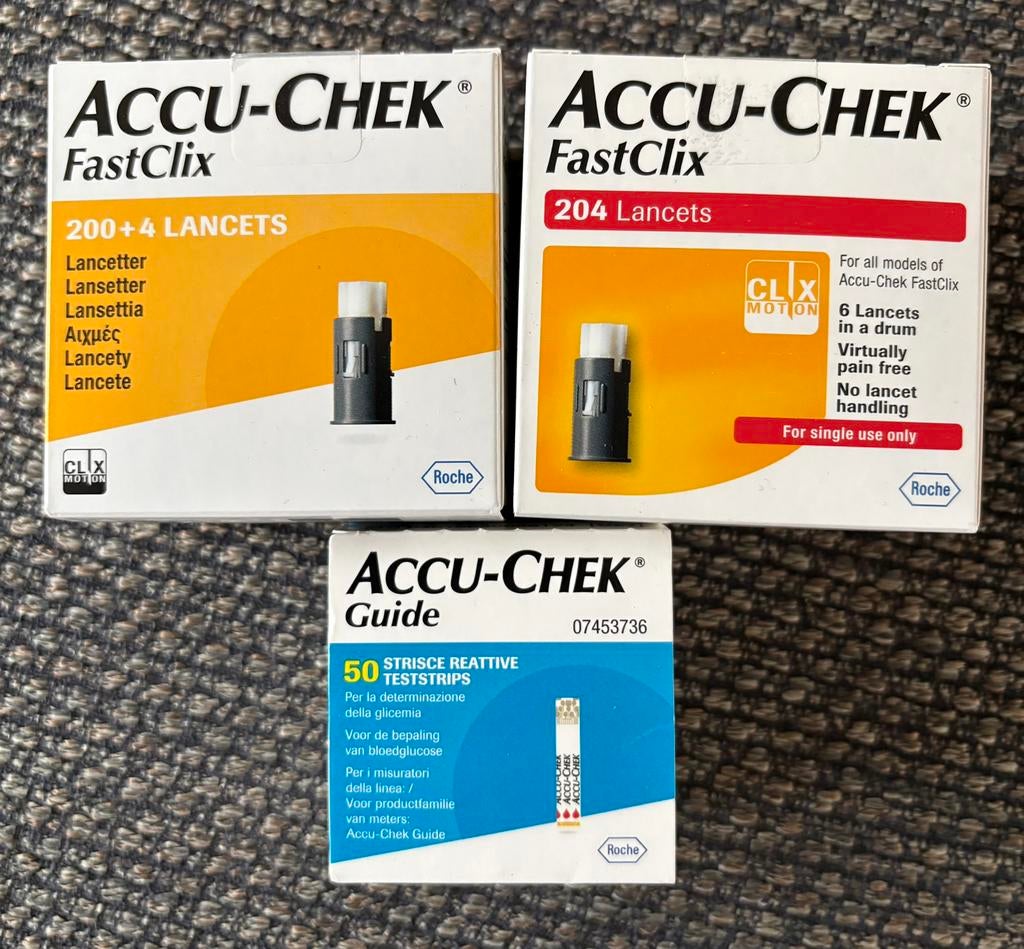 Accu-Chek fastclix lancets en teststrips, Diversen, Ophalen of Verzenden, Nieuw