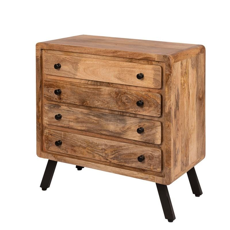 Vintage Look Dressoir van Mangohout Ladekast Mango Nachtkast, Huis en Inrichting, Kasten | Ladekasten, Info@dehanzeherten.nl, De Hanze Herten BV