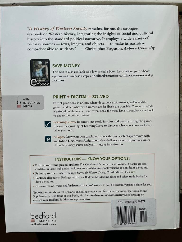 A History of Western Society - Volume 2, Boeken, Studieboeken en Cursussen, Ophalen of Verzenden, Alpha, Zo goed als nieuw, WO