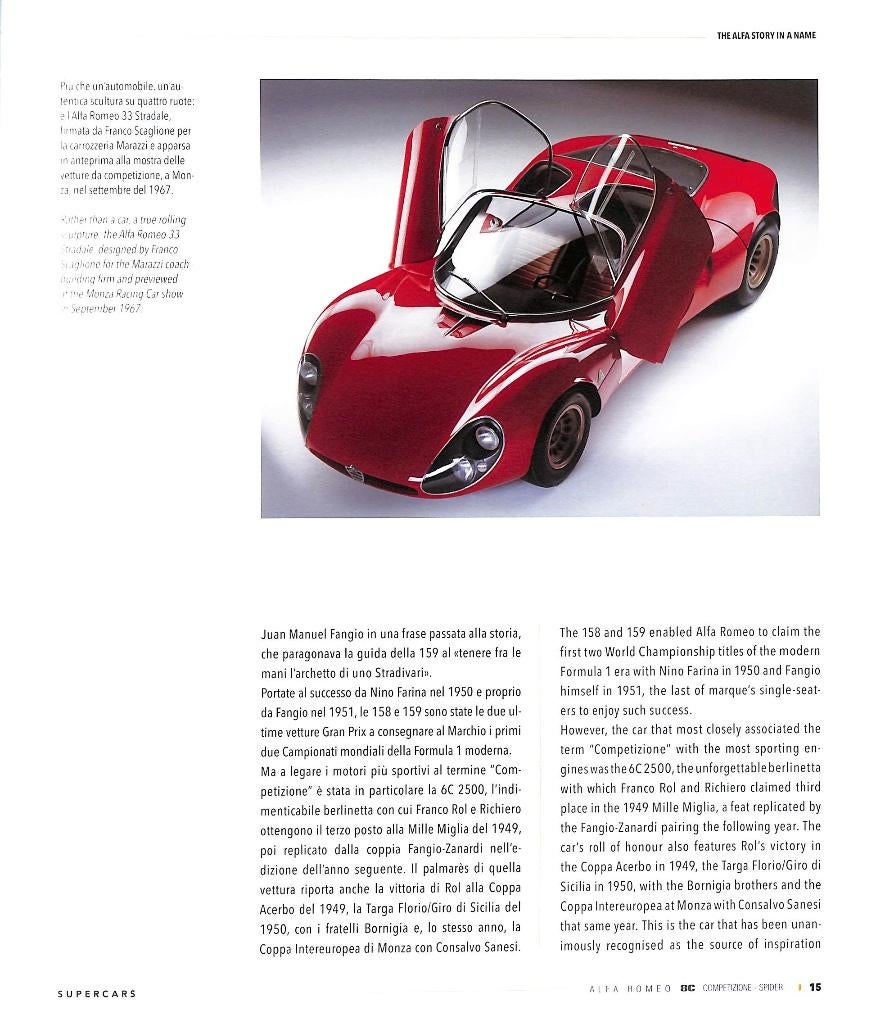 ALFA ROMEO 8C - Competitie - Spider, Nieuw, Carlo di Giusto, Verzenden, Alfa Romeo
