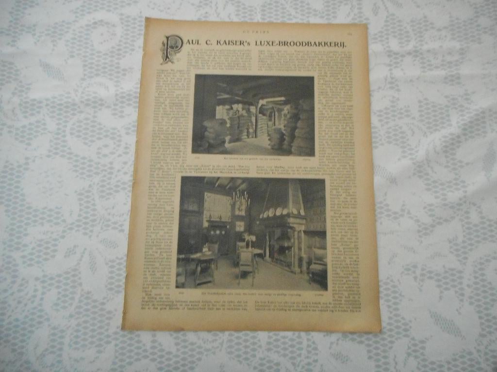 Amsterdam. Paul C. Kaiser's Luxe-Broodbakkerij. 1904., Ophalen of Verzenden, Voor 1920, Nederland, Knipsel(s)