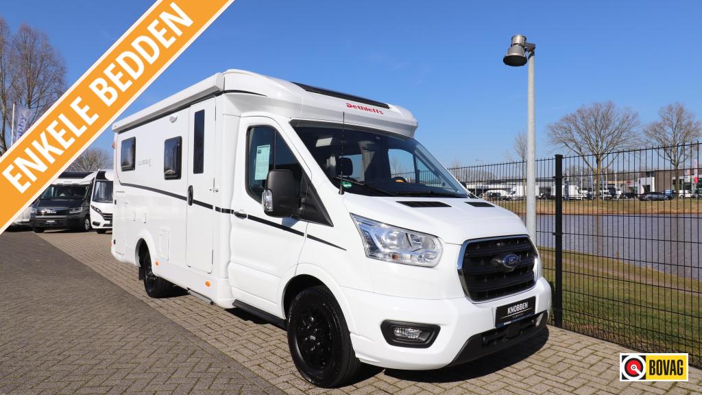 Dethleffs Globebus Go T45 Bj.24 Enkele bed/ AIRCO ex-verhuur, Ringverwarming, Ford, Bedrijf, Tot en met 3