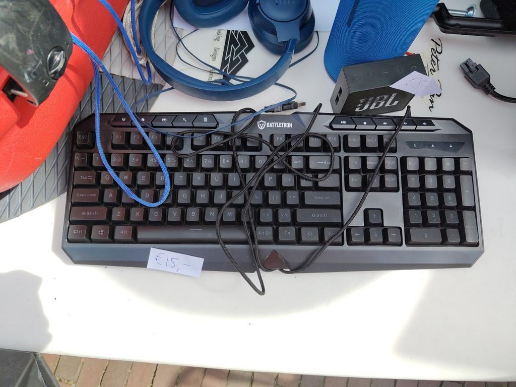 Battletron Gaming Toetsenbord - Bedraad Qwerty, Computers en Software, Toetsenborden, Ophalen of Verzenden, Gebruikt, Battletron