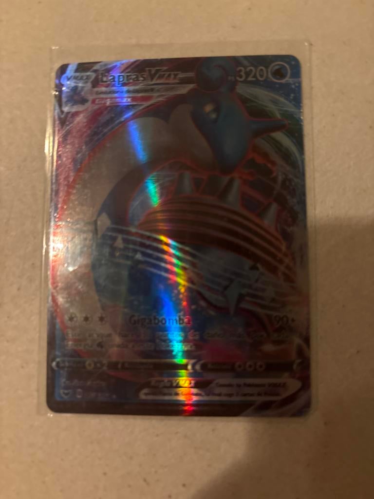 Pokémon kaart Lapras Vmax, Verzenden, Zo goed als nieuw, Losse kaart, Foil