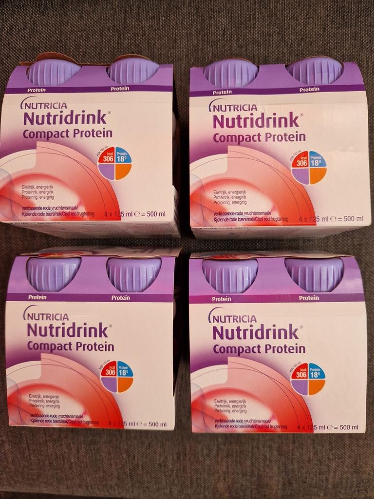 20 x Nutridrink Compact Protein (18 gr) rode vruchtensmaak, Ophalen of Verzenden