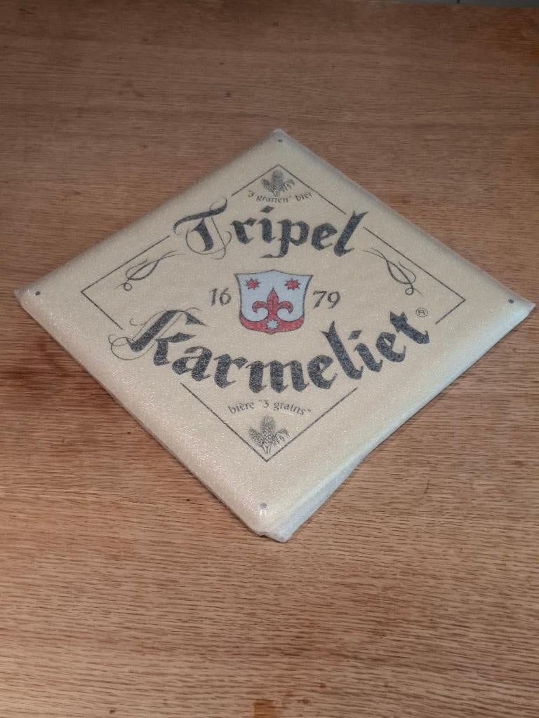 Reclamebord Tripel Karmeliet, Verzamelen, Biermerken, Ophalen of Verzenden, Nieuw, Reclamebord, Plaat of Schild, Overige merken