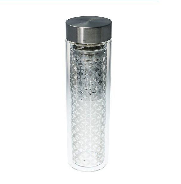 Flowtea theeglas met RVS filter van Eigenart, Overige typen, Ophalen of Verzenden, Nieuw, Glas