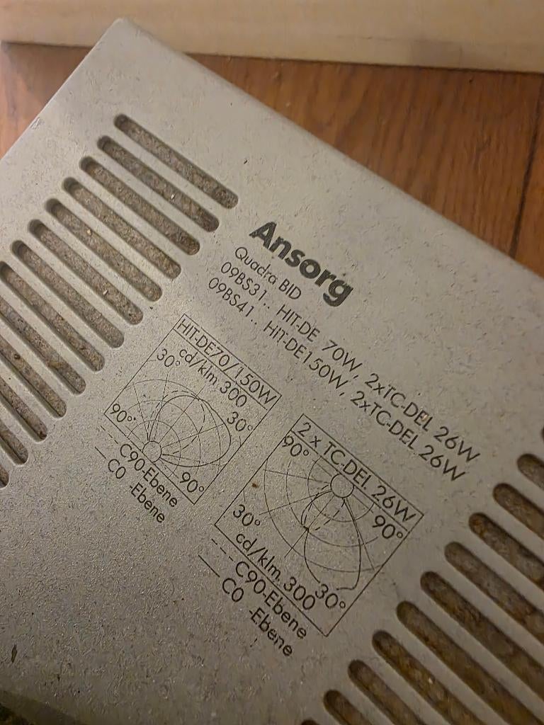 Grote metalen design lamp Ansorg, Huis en Inrichting, Lampen | Vloerlampen, Gebruikt, 150 tot 200 cm, Metaal, Ophalen