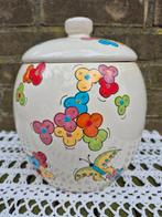 fleurige voorraadpot, Ophalen of Verzenden, Zo goed als nieuw, Voorraadpot, Steen/keramiek
