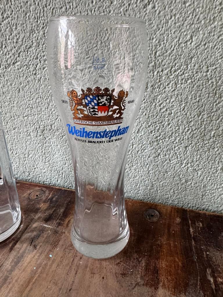 Diverse bierglazen: Ridder Bier, Weihenstephan, Paulaner, Ophalen, Gebruikt, Bierglas