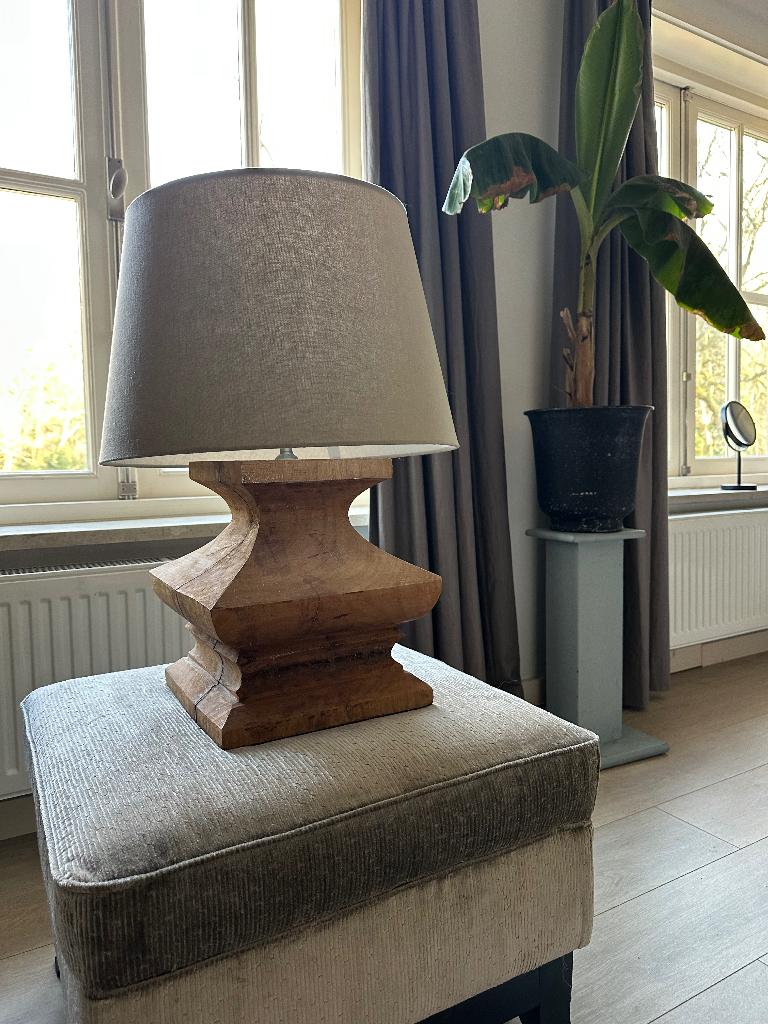 2 x Riviera Maison tafellamp, Huis en Inrichting, Ophalen of Verzenden, Minder dan 50 cm, Hout, Landelijk