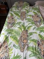 Eenpersoons dekbedovertrek luipaard, Ophalen of Verzenden, Zo goed als nieuw, Groen, Dekbedovertrek