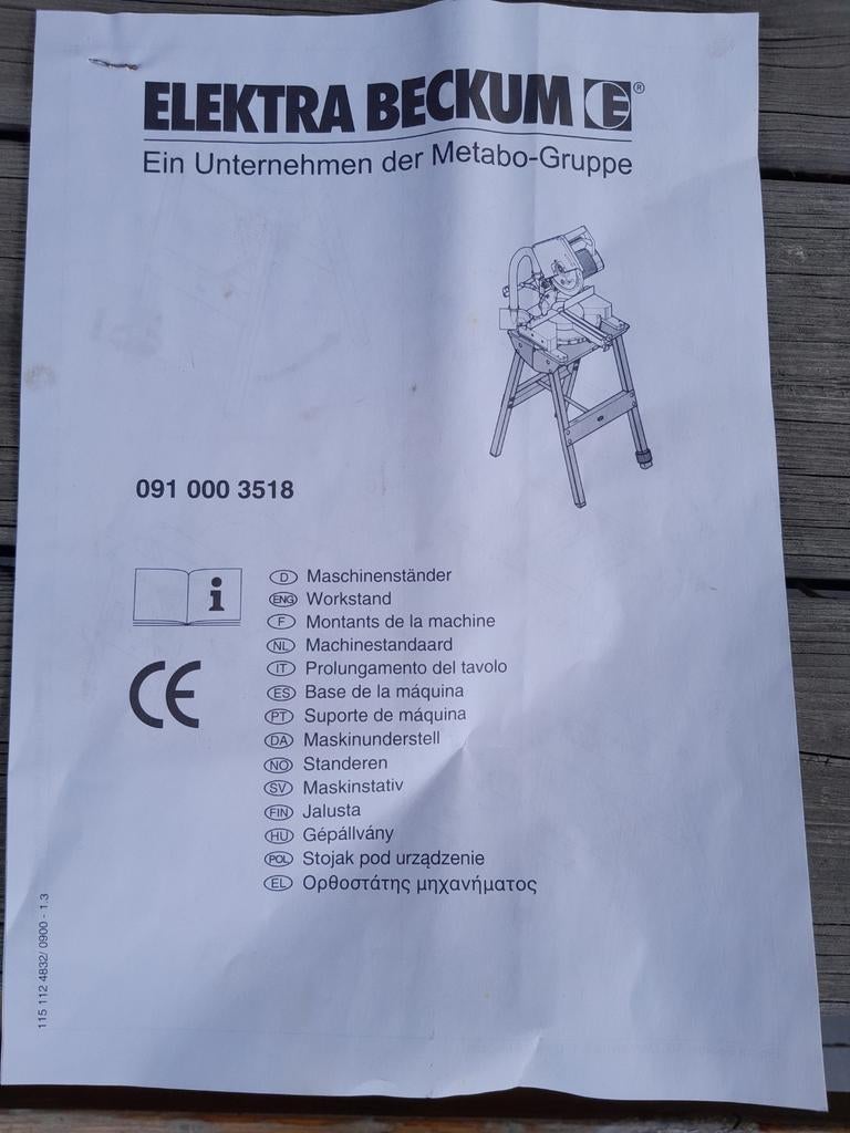 Elektra Beckum onderstel afkortzaag, 70 mm of meer, Nieuw, Ophalen of Verzenden, Afkortzaag