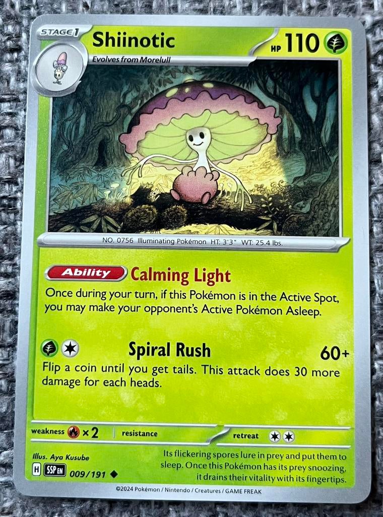Pokémonkaart van Shiinotic (756) • Surging Sparks (009/191), Verzenden, Nieuw, Losse kaart