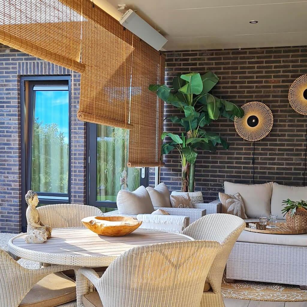 Nieuw 3 bamboe rolgordijnen 80x230 cm, Natuurlijk, Aziatisch, Boho, Bruin, 200 cm of meer, Nieuw