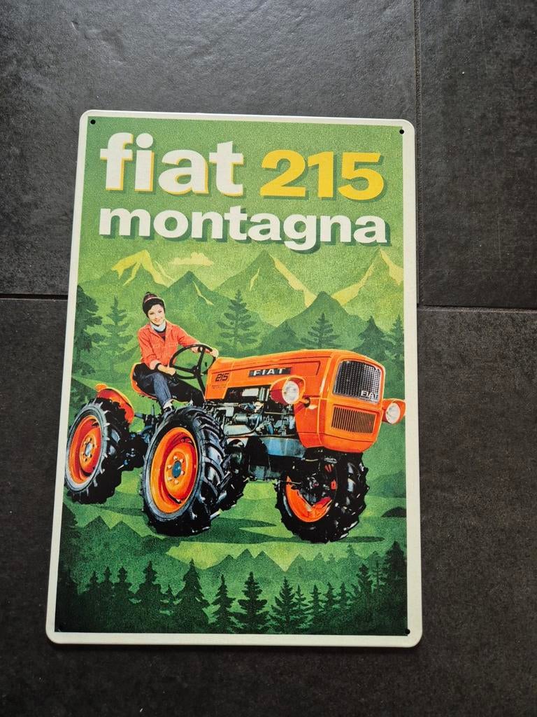 Fiat 215 montagna reclamebord, Ophalen of Verzenden, Nieuw, Reclamebord