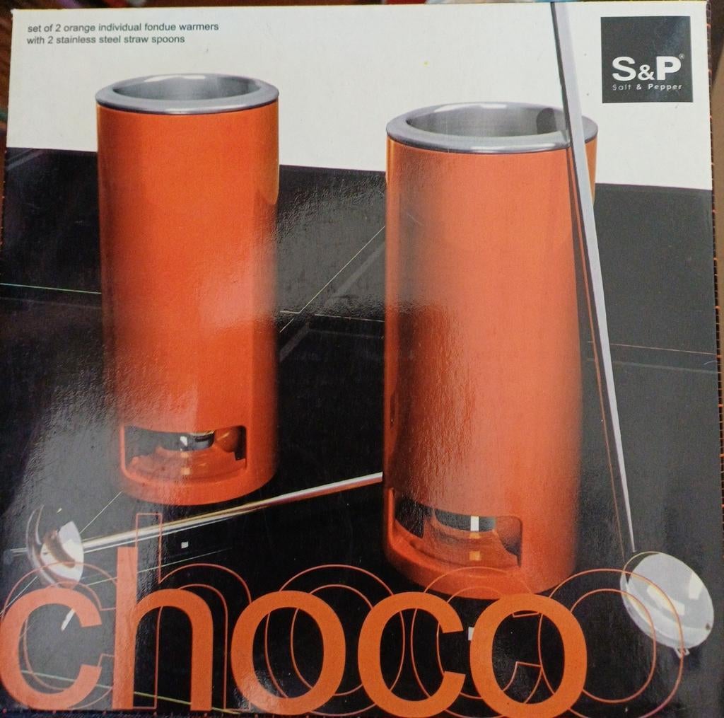 Salt & Pepper Fondueset, vintage, oranje, Ophalen