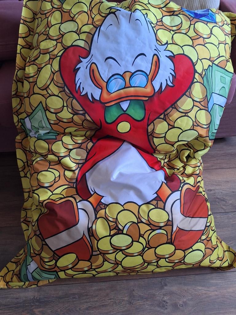 Donald Duck Zitzak - Oom Dagobert Munten Design, Huis en Inrichting, Ophalen
