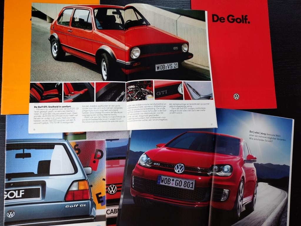 7 stuks VW Golf brochures, Ophalen of Verzenden, Gelezen, Volkswagen
