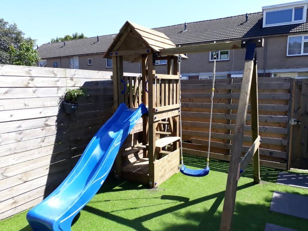 compacte KLEINE TOREN speelhuis klimtoren speeltoestel, Ophalen, Nieuw, Schommel, Aanbouwonderdeel