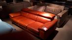 Goossens Wonen 3-zits bank van goed leer, Huis en Inrichting, Banken | Bankstellen, Gebruikt, Driepersoons, Leer, Ophalen of Verzenden