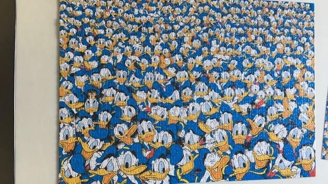 Clementoni: Donald Duck, 1000 stukjes, impossible, Ophalen of Verzenden, 500 t/m 1500 stukjes, Zo goed als nieuw, Legpuzzel