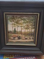 Klein schilderij handgeschilderd van een hunebed, Ophalen of Verzenden