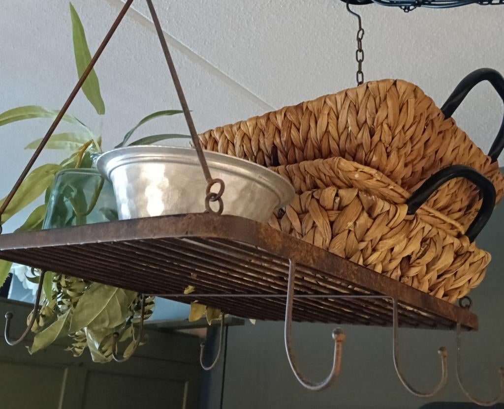Metalen hangend keukenrek 37/47 cm, Ophalen of Verzenden