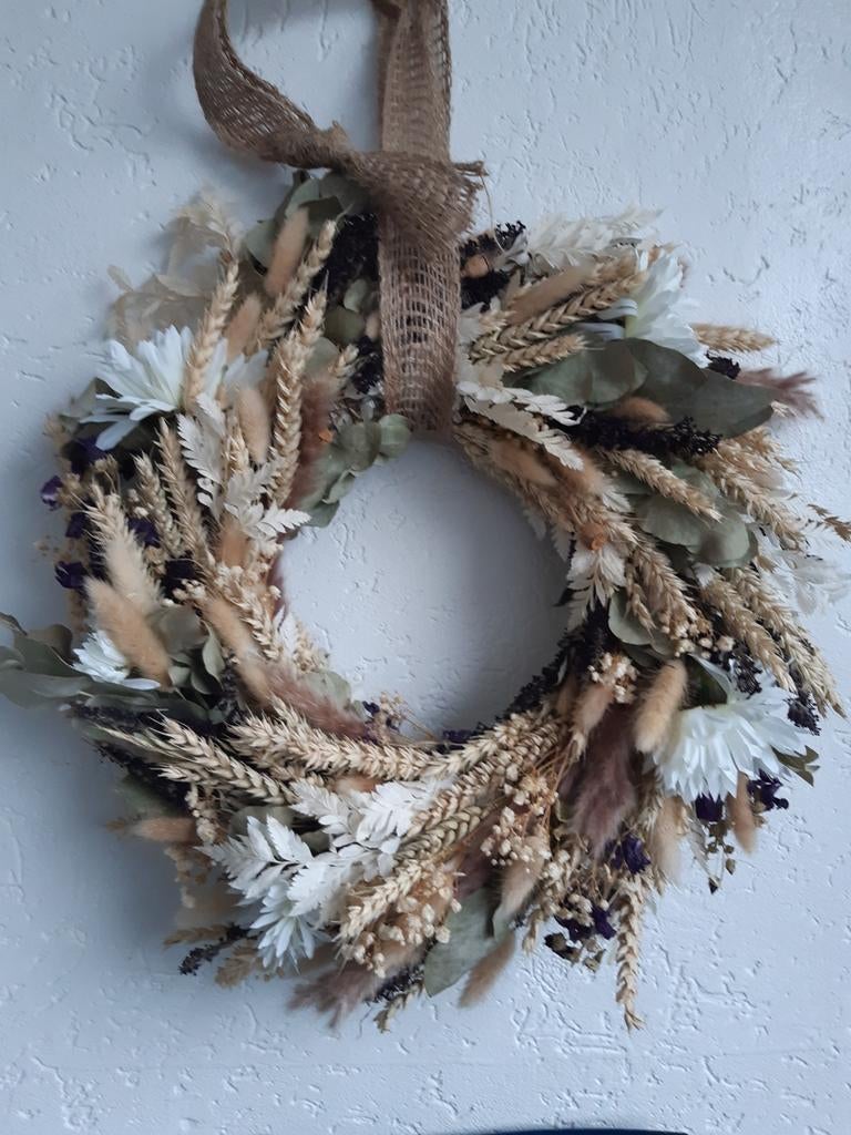 Krans droogbloemen en kunstbloemen - Ø 40cm, Huis en Inrichting, Woonaccessoires | Kransen, Ophalen of Verzenden, Nieuw