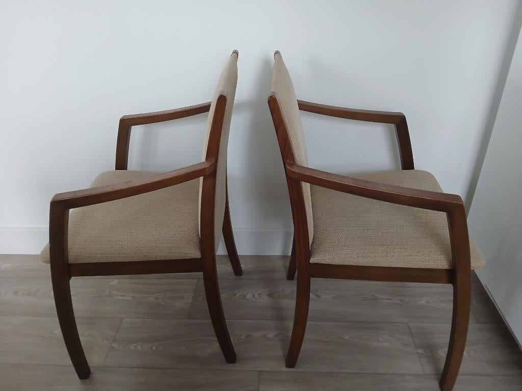 Vintage Deense Design Teakhouten Stoelen jaren 60, Ophalen, Gebruikt, Twee, Bruin