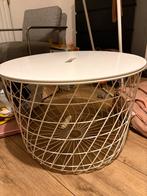 Ikea KVISTBRO opbergtafel - Wit, rond, Ophalen, Minder dan 45 cm, Minder dan 55 cm, Gebruikt