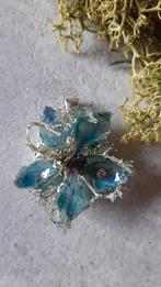 Kettinghanger Juffertje in het Groen - Echte Bloem, Overige materialen, Blauw, Nieuw, Ophalen of Verzenden