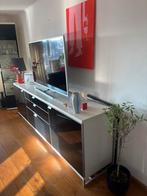 Dressoir van glas en hout, Ophalen, 200 cm of meer, Minder dan 100 cm, 25 tot 50 cm