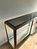 Eichholtz haltafel met rookglas en spiegelglas, Ophalen, Gebruikt, 100 tot 150 cm, Glas