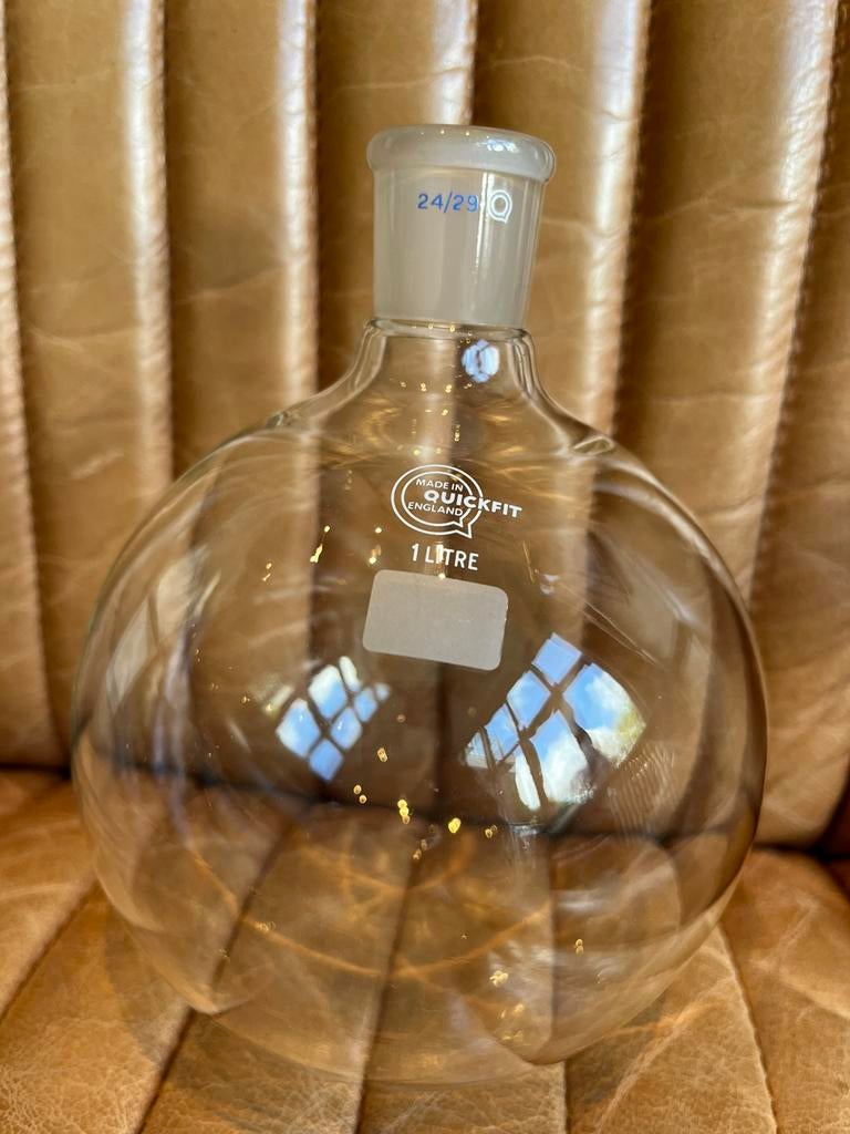 Laboratorium glas 1 liter, quickfit 24/29, Ophalen of Verzenden, Zo goed als nieuw, Bierglas