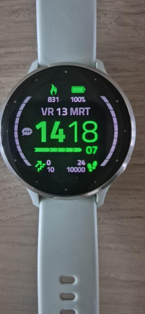 Garmin Venu 3S smartwatch silver/sage green, Sieraden, Tassen en Uiterlijk, Smartwatches, GARMIN, Ophalen of Verzenden, Zo goed als nieuw