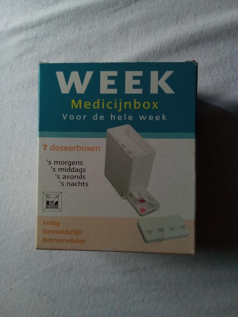 nieuw 1 week medicijnbox huikeshoven, Antiek en Kunst, Ophalen