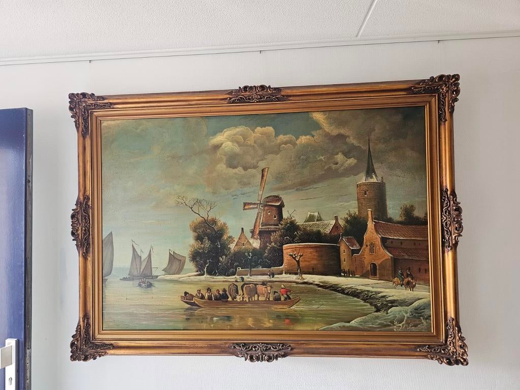 Groot schilderij, Antiek en Kunst, Kunst | Schilderijen | Klassiek, Ophalen