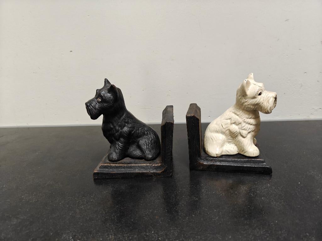 vintage boekensteunen whisky hondjes black & white, Ophalen of Verzenden