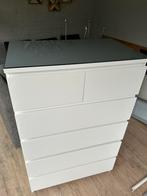 Ikea Malm 6 lade kast wit, Ophalen, Glas, 100 tot 150 cm, 50 tot 100 cm