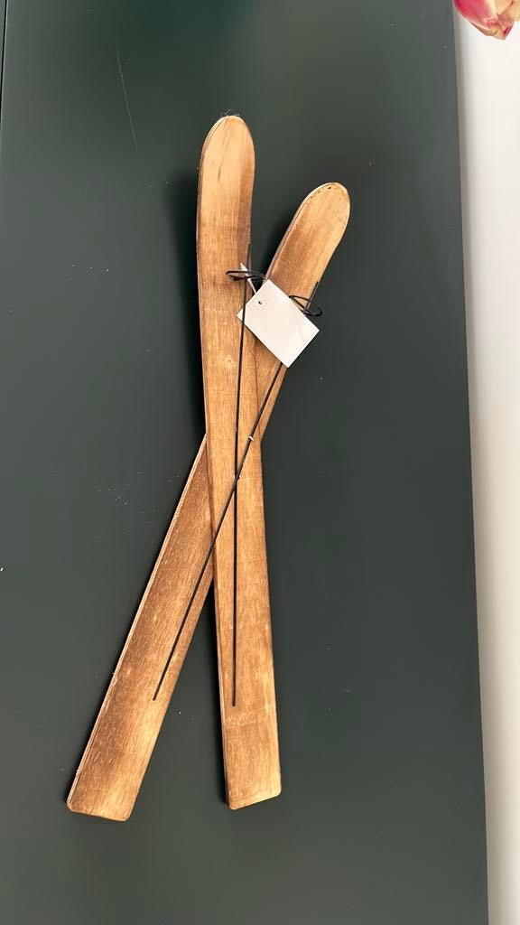 Wanddecoratie. Houten ski’s miniatuur 50 cm, Verzenden, Nieuw