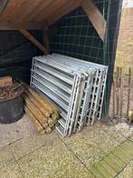 Gegalvaniseerd hekwerk. Dierenverblijf., Ophalen, Met poort, Overige typen, Zo goed als nieuw