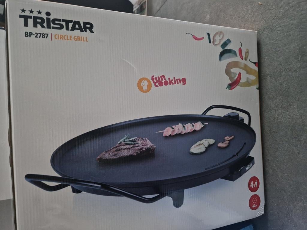 Nieuwe Tristar Circle Grill BP-2787, Ophalen, Nieuw, 4 t/m 7 personen