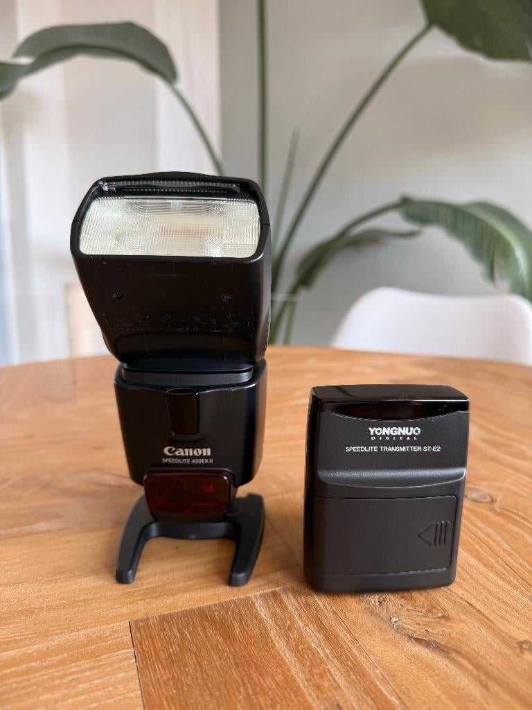 Canon Speedlite 430EX II + transmitter, Audio, Tv en Foto, Fotografie | Flitsers, Ophalen of Verzenden, Zo goed als nieuw, Canon