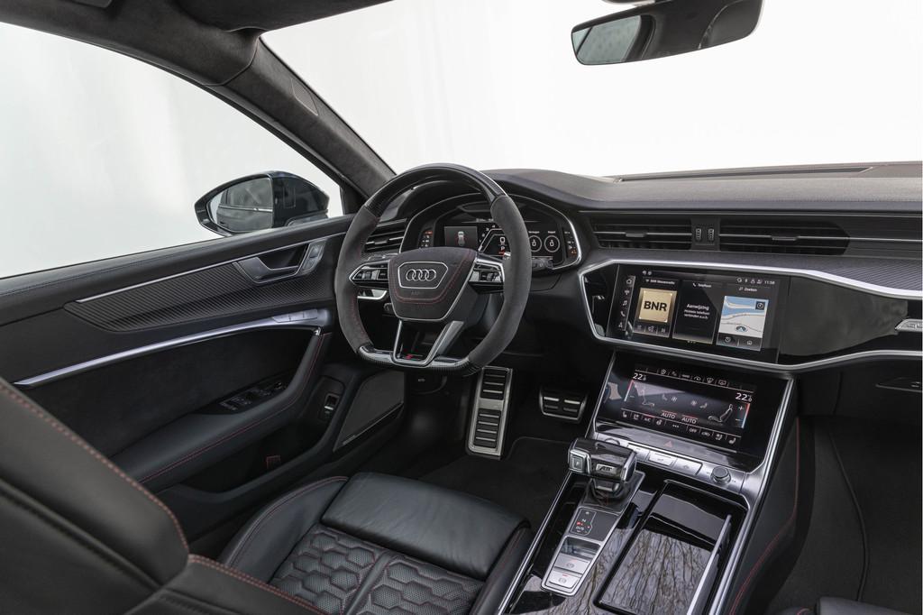 Audi RS6 Avant 4.0TFSI 700pk Quattro ABT Keramisch B&O Advan, Automaat, Gebruikt, 600 pk, Leder
