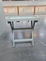 Opvouwbaar Bijzettafeltje - Grijsgroen, 57x38x73 cm, Ophalen, Overige materialen, Gebruikt, 55 tot 75 cm