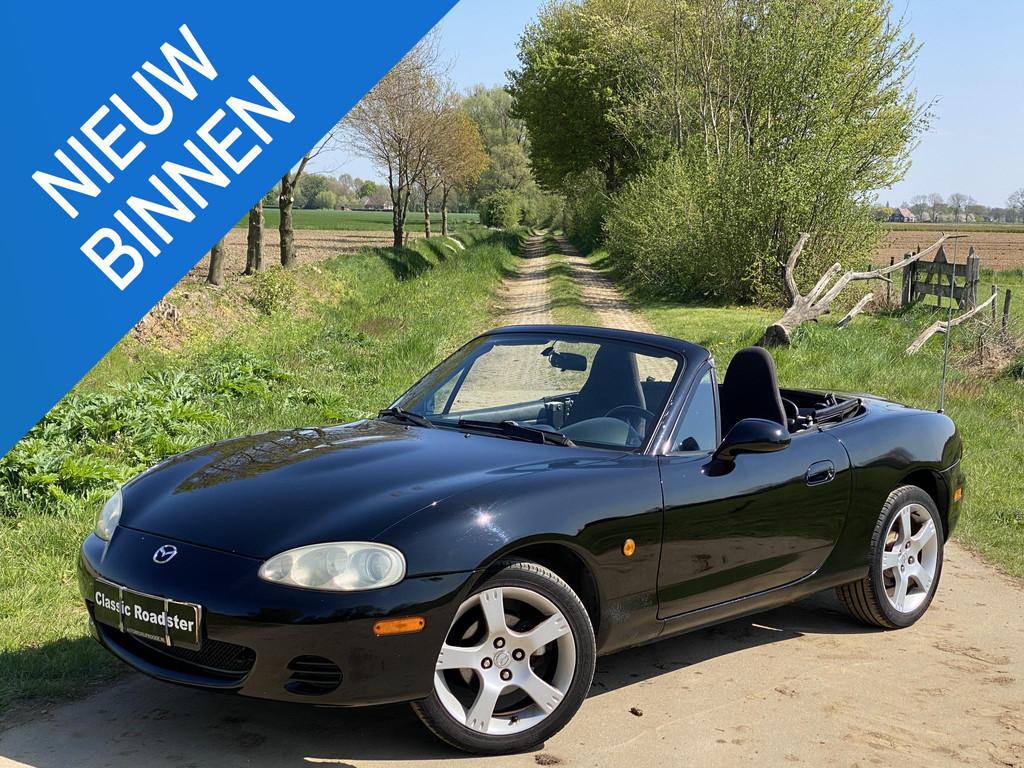 Mazda MX-5 NBFL 1.6i 110PK TOURING, RIJDENDE OPKNAPPER!, Auto's, Mazda, Achterwielaandrijving, Zwart, 4 cilinders, Cabriolet
